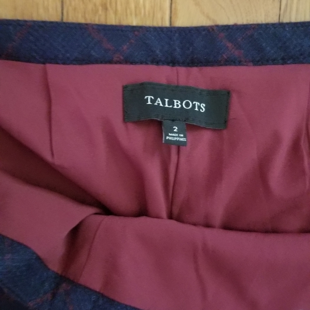 Talbots Windowpane Checked Lined Wool Pants 2 - image 5